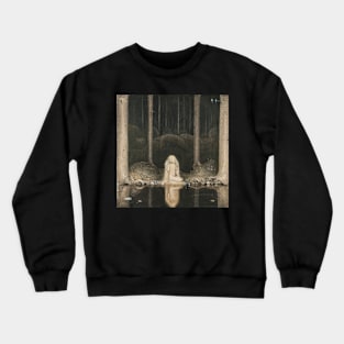 Princess Tuvstarr gazing down into the dark waters Crewneck Sweatshirt